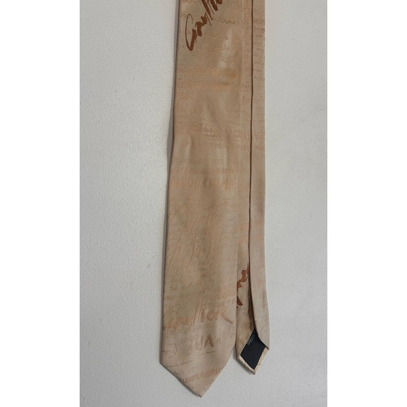 RARE VTG Jean Paul Gaultier "Juan Pablo Gualtiero" Spanish Verbiage Silk Tie - Picture 4 of 7